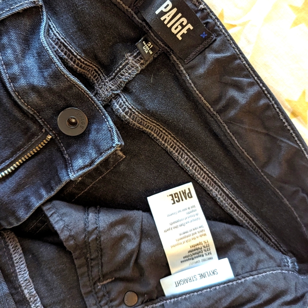 PAIGE Skyline Straight Size 31 blue jeans